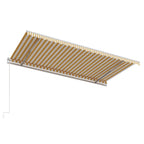 Markise Automatisch Einziehbar 500x300 cm Gelb und Weiß