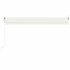 Automatische Markise mit LED Windsensor 500x300 cm Creme