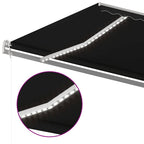Automatische Markise mit LED Windsensor 500x300 cm Anthrazit
