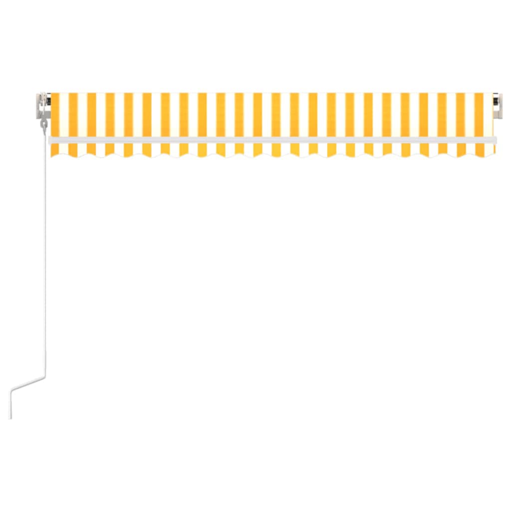 Markise Automatisch Einziehbar 400x350 cm Gelb und Weiß
