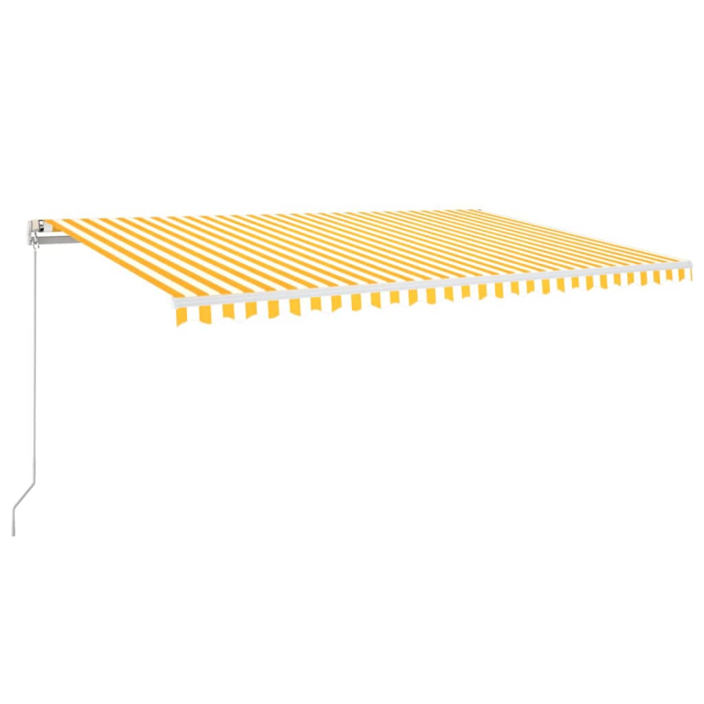 Markise Automatisch Einziehbar 500x350 cm Gelb und Weiß