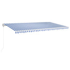 Automatische Markise mit LED & Windsensor 600x350 Blau und Weiß
