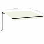 Markise Manuell Einziehbar 350x250 cm Creme