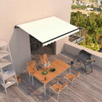 Markise Manuell Einziehbar 350x250 cm Creme