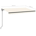 Markise Manuell Einziehbar 450x300 cm Creme
