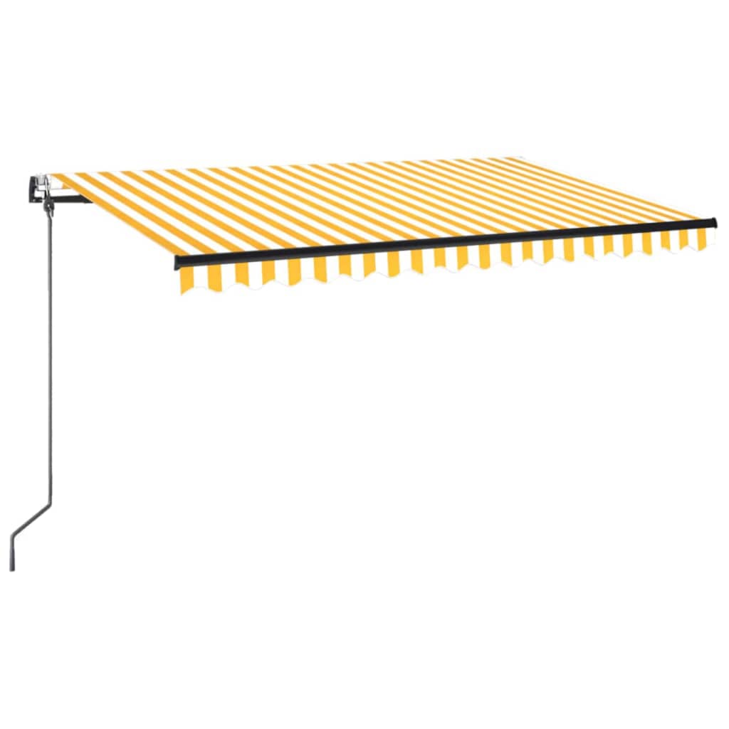 Markise Automatisch Einziehbar 400x350 cm Gelb und Weiß