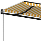 Markise Automatisch Einziehbar 400x350 cm Gelb und Weiß