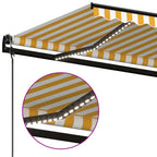 Automatische Markise mit LED & Windsensor 400x350 Gelb/Weiß