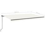 Markise Manuell Einziehbar 500x350 cm Creme