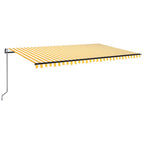 Markise Automatisch Einziehbar 500x350 cm Gelb und Weiß