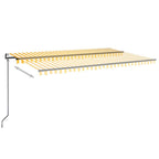 Markise Automatisch Einziehbar 500x350 cm Gelb und Weiß