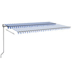 Automatische Markise mit LED & Windsensor 500x350 Blau und Weiß