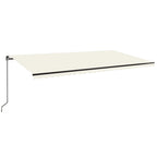 Markise Manuell Einziehbar mit LED 600x350 cm Creme