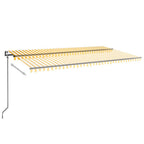 Markise Automatisch Einziehbar 600x350 cm Gelb und Weiß