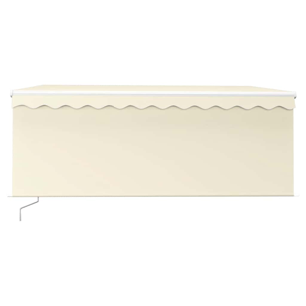 Markise Manuell Einziehbar mit Rollo 3x2,5 m Creme
