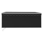 Markise Manuell Einziehbar mit Rollo & LED 3x2,5m Anthrazit