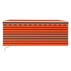 Markise Manuell Einziehbar mit Rollo 3,5x2,5 m Orange Braun