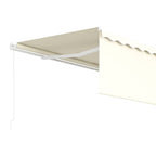Markise Manuell Einziehbar mit Rollo 4x3 m Creme