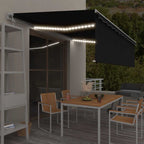 Markise Automatisch mit Rollo LED Windsensor 5x3m Anthrazit