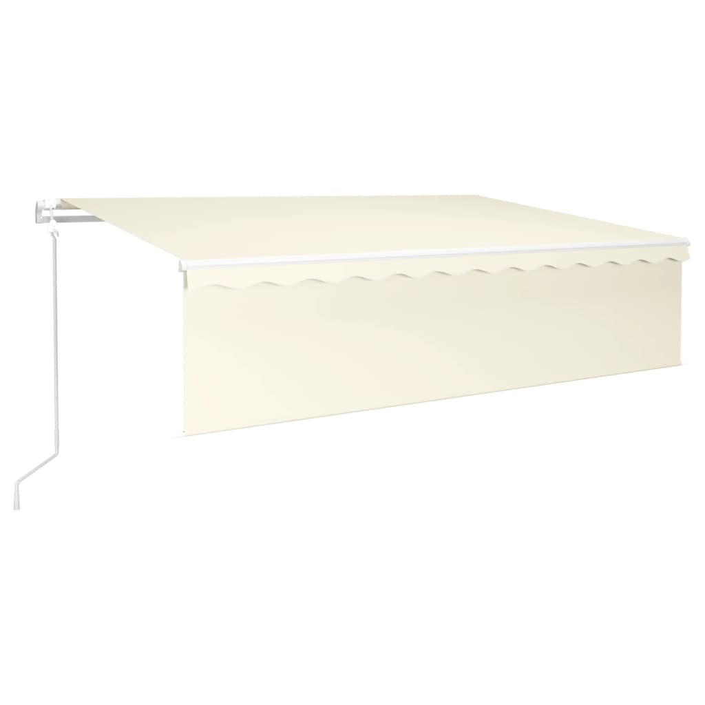 Markise Automatisch mit Rollo LED Windsensor 6x3 m Creme