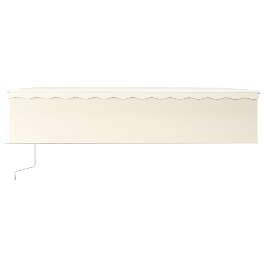Markise Automatisch mit Rollo LED Windsensor 6x3 m Creme