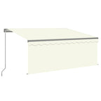 Markise Manuell Einziehbar mit Rollo 3x2,5 m Creme