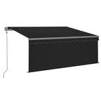 Markise Automatisch mit Rollo LED Windsensor 3x2,5m Anthrazit
