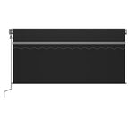 Markise Automatisch mit Rollo LED Windsensor 3x2,5m Anthrazit