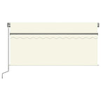 Markise Manuell Einziehbar mit Rollo 3,5x2,5 m Creme