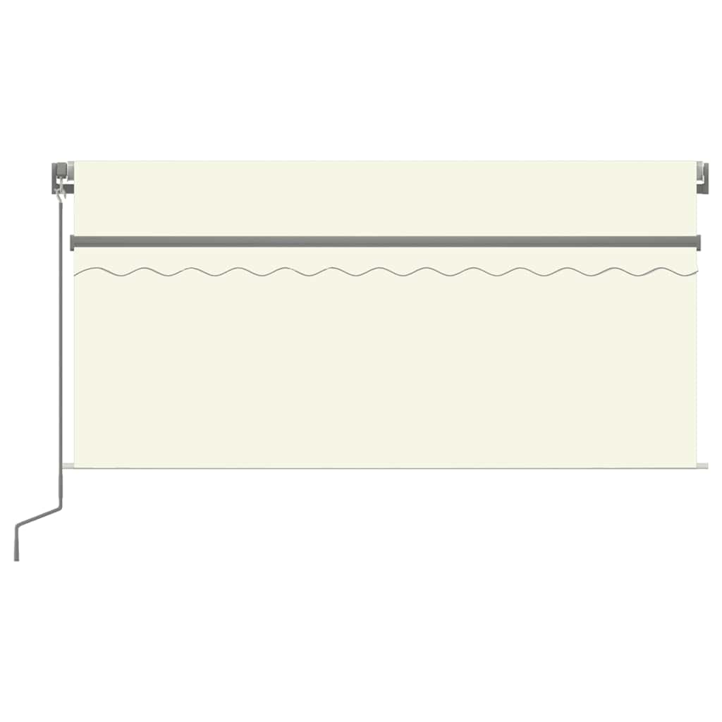 Markise Manuell Einziehbar mit Rollo 3,5x2,5 m Creme