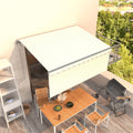 Markise Automatisch Einziehbar mit Volant 3,5x2,5 m Creme