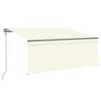 Markise Automatisch mit Rollo LED Windsensor 3,5x2,5m Creme
