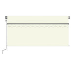 Markise Automatisch mit Rollo LED Windsensor 3,5x2,5m Creme