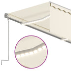 Markise Automatisch mit Rollo LED Windsensor 3,5x2,5m Creme