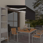Markise Automatisch mit Rollo LED Windsensor 3,5x2,5m Anthrazit