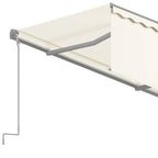 Markise Manuell Einziehbar mit Rollo 4x3 m Creme