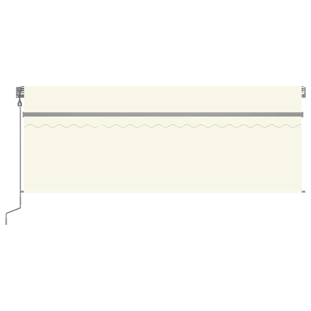 Markise Automatisch mit Rollo LED Windsensor 4x3 m Creme