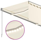 Markise Automatisch mit Rollo LED Windsensor 4x3 m Creme