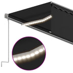 Markise Automatisch mit Rollo LED Windsensor 5x3m Anthrazit