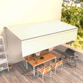 Markise Manuell Einziehbar mit Rollo 6x3 m Creme