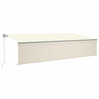 Markise Automatisch mit Rollo LED Windsensor 6x3 m Creme