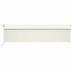 Markise Automatisch mit Rollo LED Windsensor 6x3 m Creme