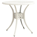 3-tlg. Bistro-Set Aluminiumguss Weiß