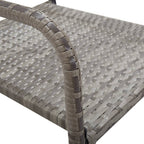 3-tlg. Garten-Essgruppe Poly Rattan Grau