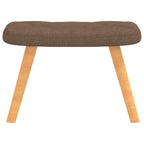 Relaxsessel mit Hocker Braun Stoff