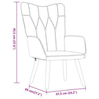 Relaxsessel mit Hocker Taupe Stoff