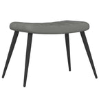 Relaxsessel mit Hocker Dunkelgrau Samt
