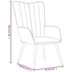 Relaxsessel mit Hocker Dunkelgrau Samt