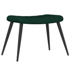 Relaxsessel mit Hocker Dunkelgrün Samt
