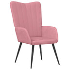 Relaxsessel mit Hocker Rosa Samt